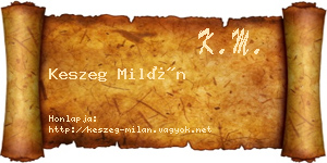 Keszeg Milán névjegykártya